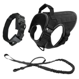 NEW Upgraded Tactical No-Pull Dog Harness with 4 Quick-Release Metal Buckles, Reinforced Front & Back D-Rings, Hook & Loop Panels, Adjustable Straps, Reflective Strips, & Top Handle